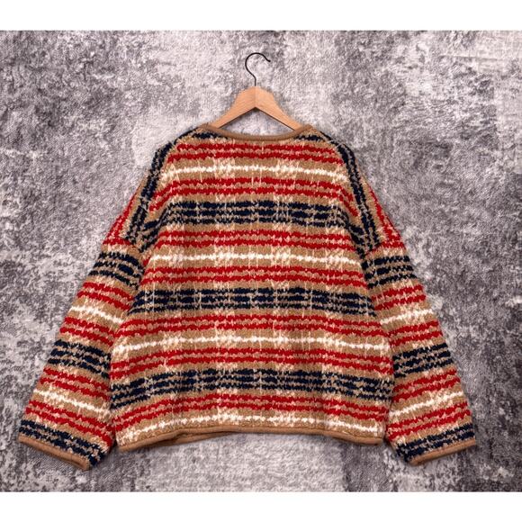 J Crew Lady Jacket 3X Womens Button Sweater In Plaid Boucle Yarn Plus Size - Picture 3 of 9